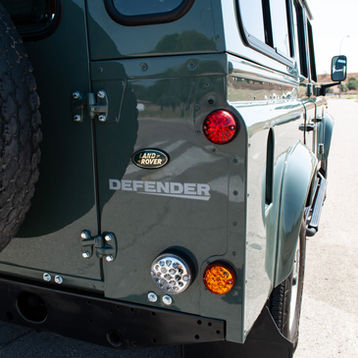 QDP Motors fully refurbished land rover defender 110 green