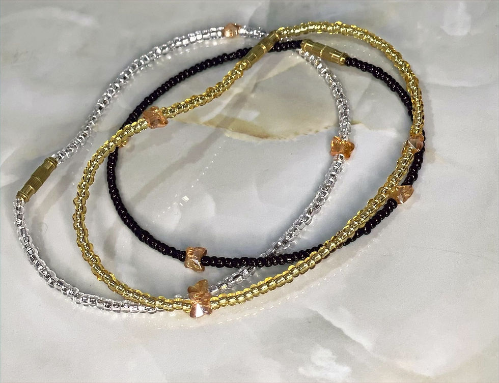 Thumbnail: Classic Silver Anklet Butterfly Accent