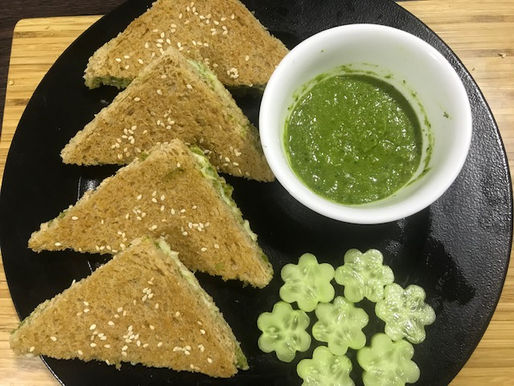 Super Healthy & Tasty Green Chutney + Sandwich using Green Chutney