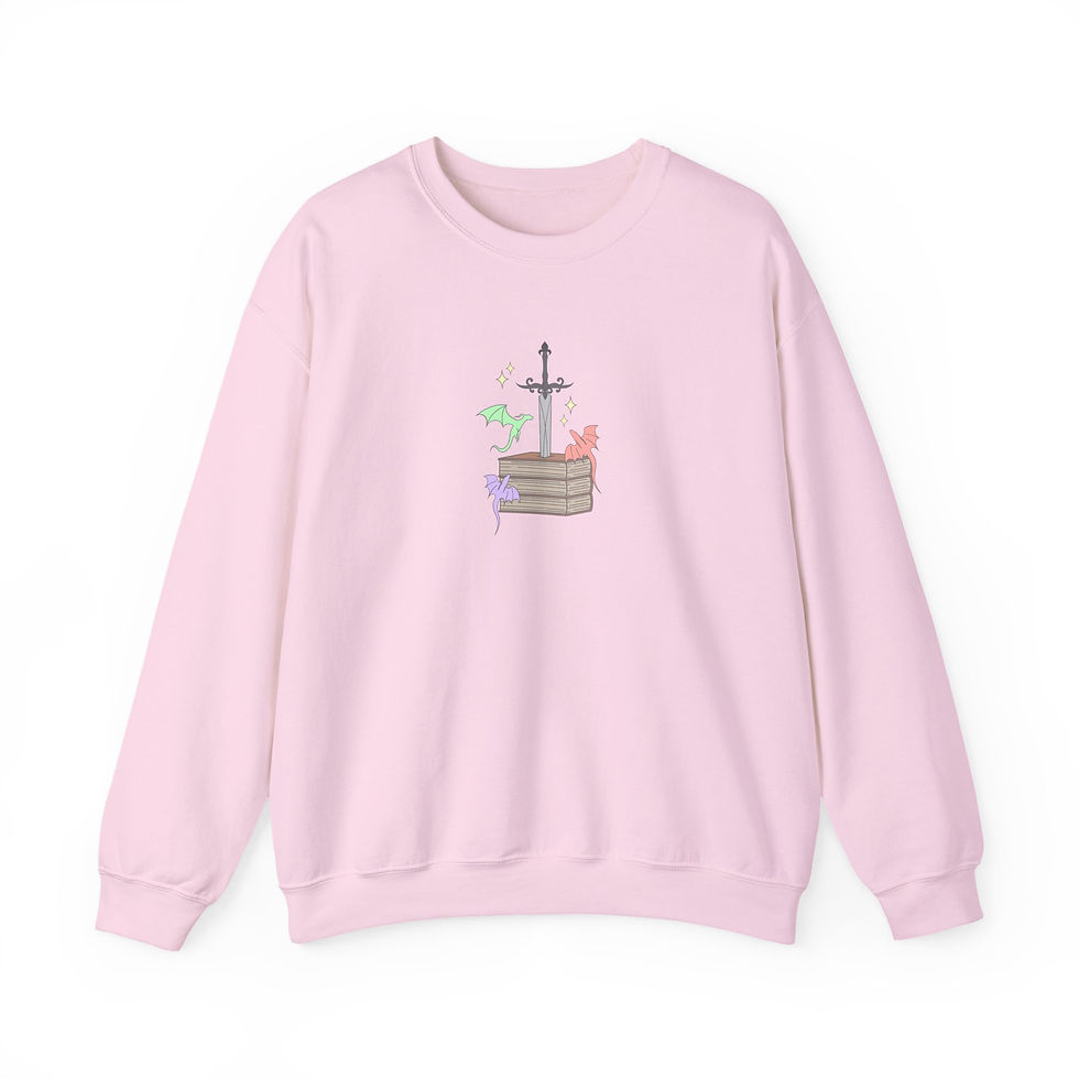 Thumbnail: Cozy Dragons Book Stack Sweatshirt