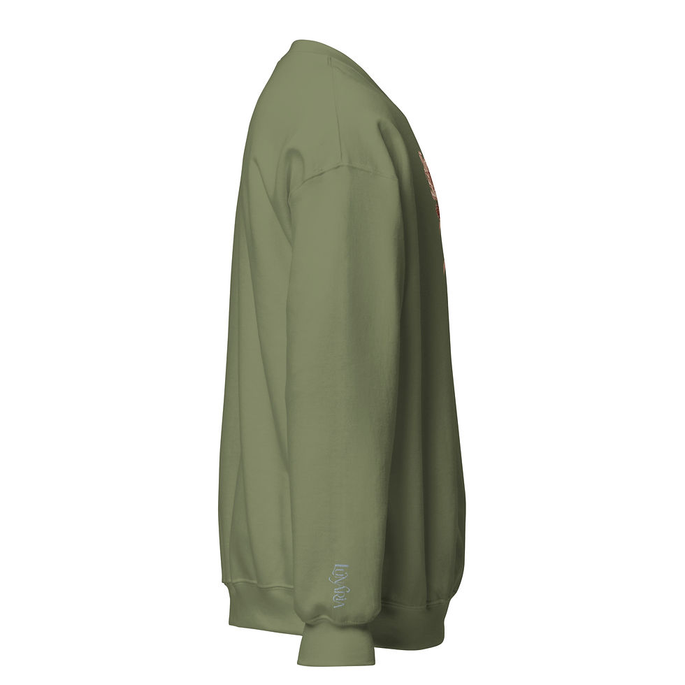 Thumbnail: Kara Douglas - Snake Sweatshirt with Embroidered Lunaria Sleeve