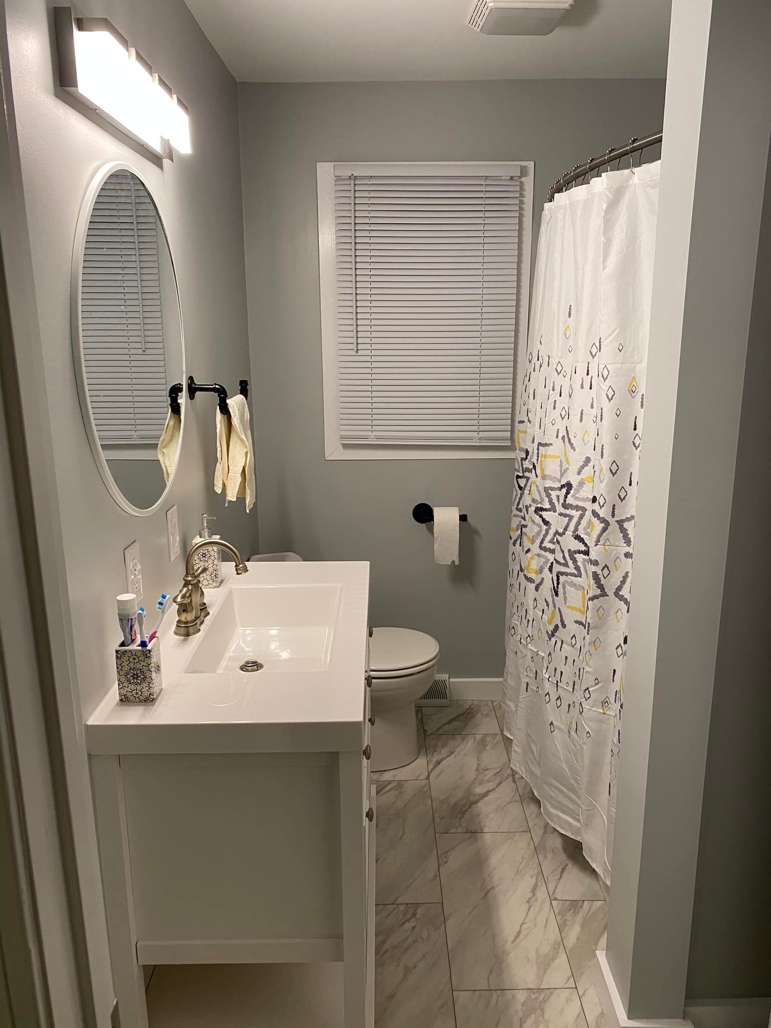 Finished bathroom remodeling project