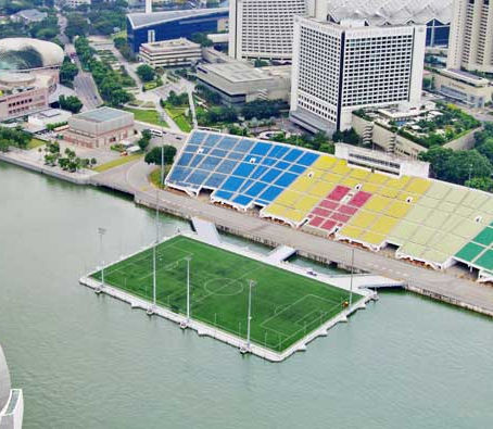 Sport Stadium Made On An Island In Singapore.....