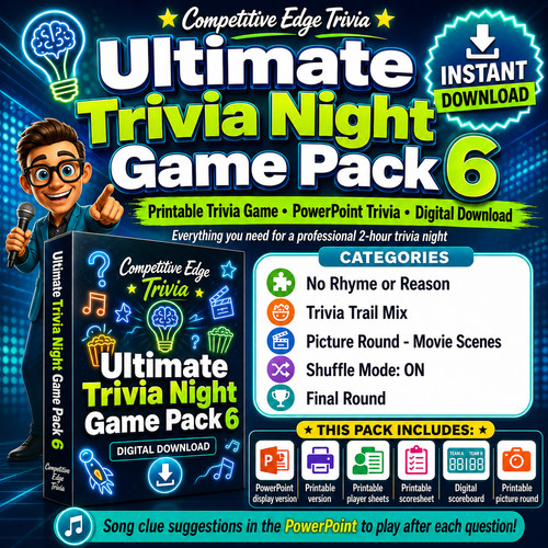 Ultimate Trivia Night Pack 6 - Bar Trivia Games | Competitive Edge