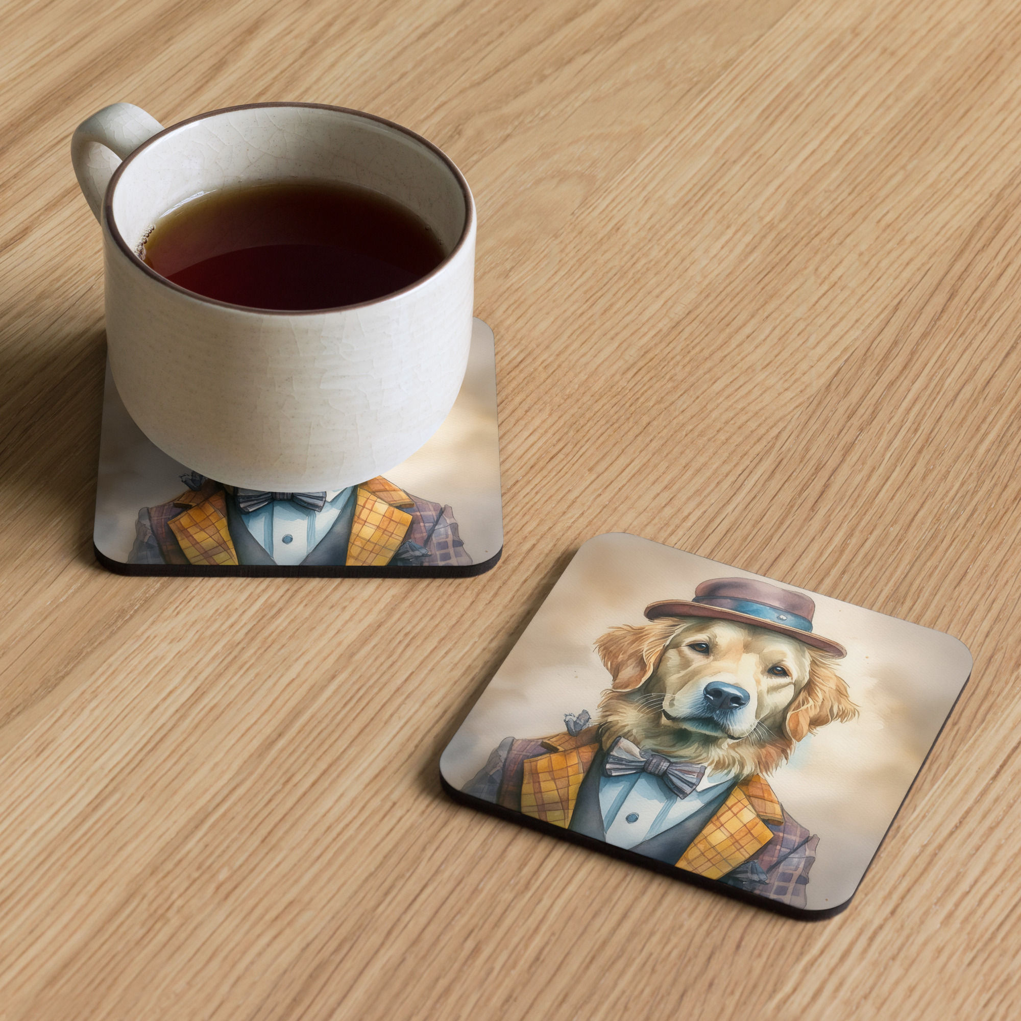 Jackson, The Dapper Golden Retriever Coaster 1pc