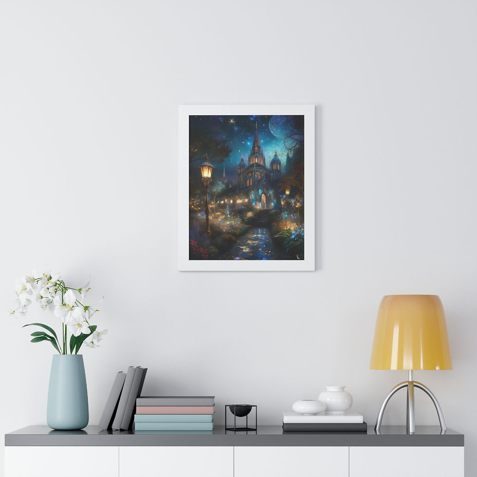 Thumbnail: The Wizard's Palace Framed Vertical Poster