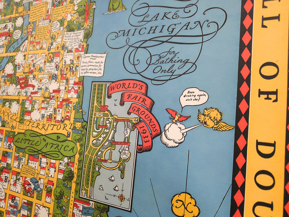 Vintage Chicago Map - Custom Detailed High Definition Remastering