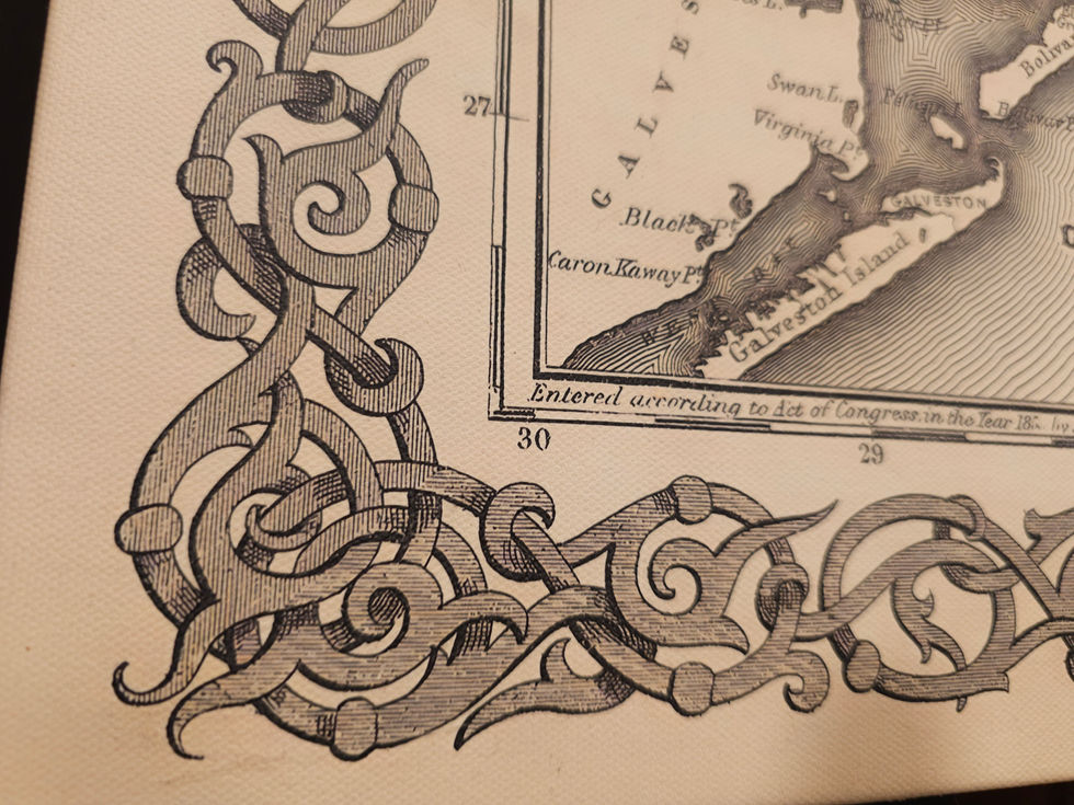 Vintage Texas Map - Custom Detailed High Definition Remastering