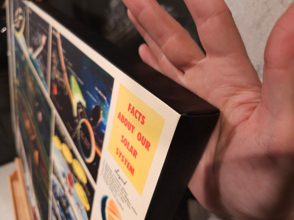 Space Info - Hand Made Museum Wrapped Canvas and Wood Frame