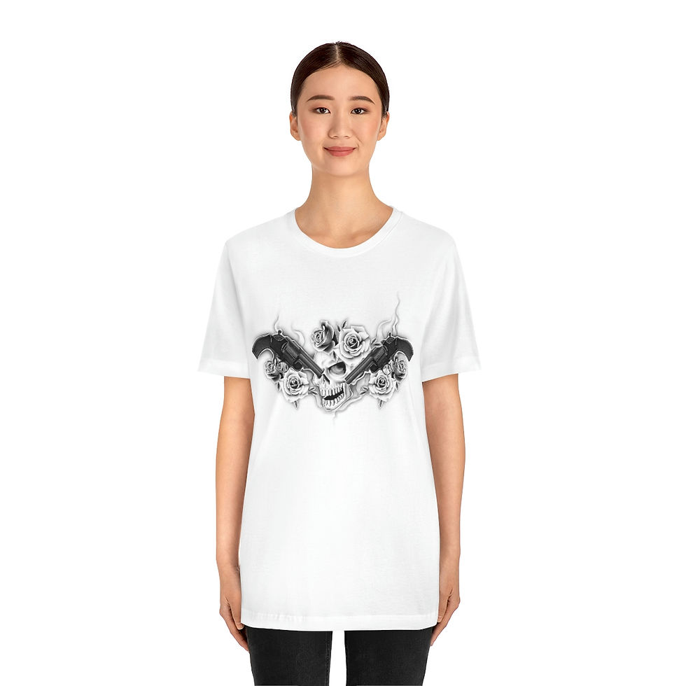 Thumbnail: Malia's Chestpiece Unisex Jersey Short Sleeve Tee **Front Only**