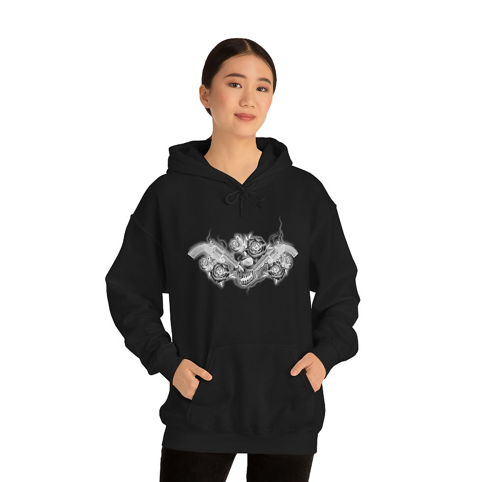 Thumbnail: Malia's Chestpiece Unisex Heavy Blend™ Hooded Sweatshirt