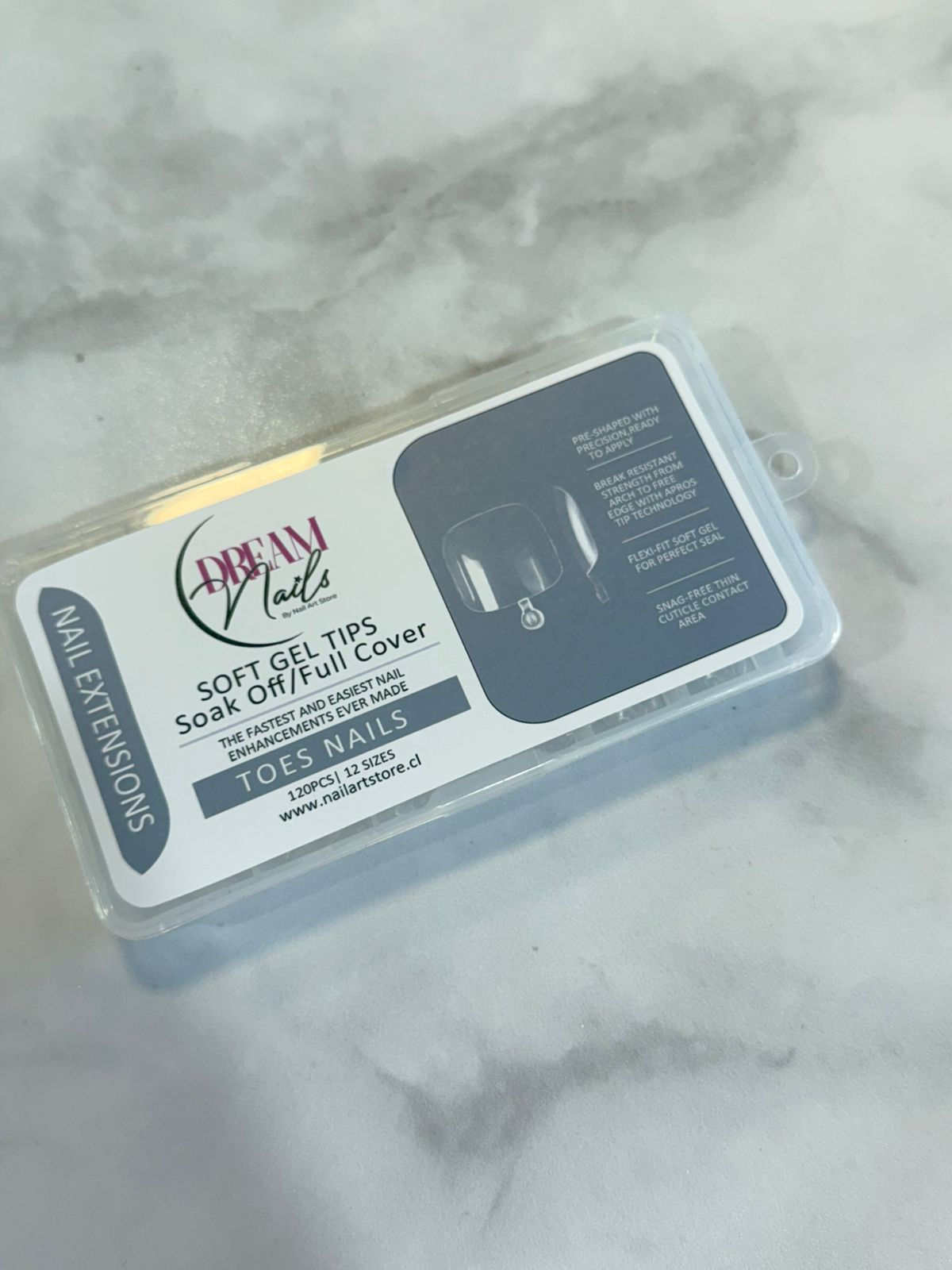 Tips Soft Gel - Small Square Pie (120Pcs) - Dream Nails