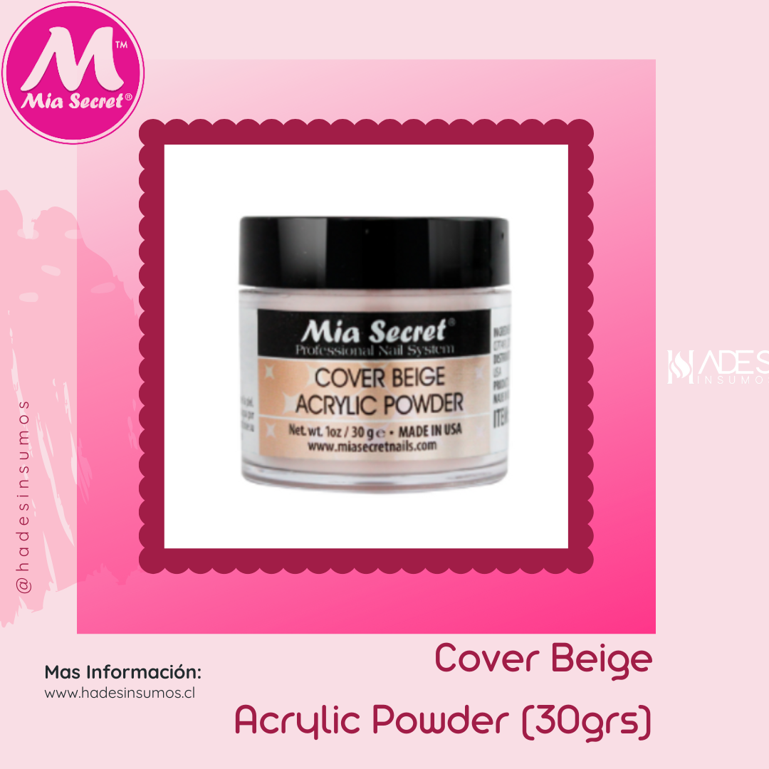 Acrilico Cover Beige - Mia Secret (30grs) 