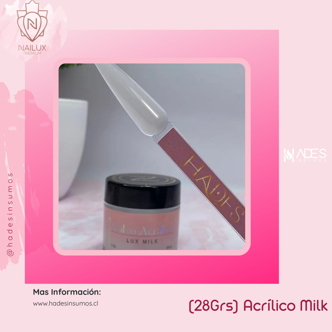 (28Grs) Acrílico Milk - Nailux Premiun