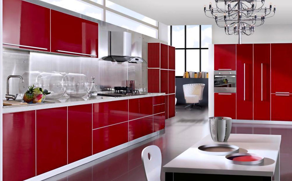 red kitchen