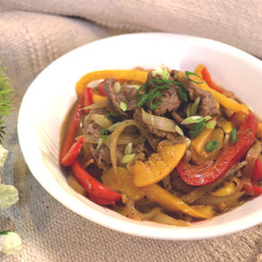 蜜桃彩椒炒牛肉 (2人份量)