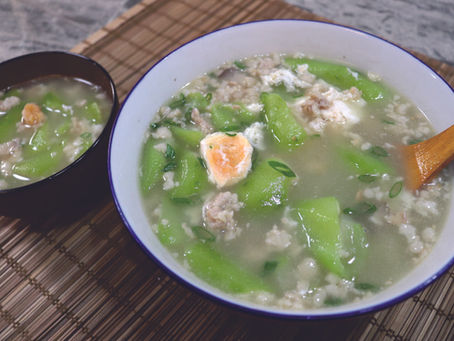 勝瓜蝦米咸蛋肉碎湯(2人份量)