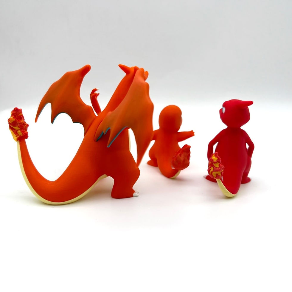 Küçük resim: #0004 Charmander, Charmeleon, Charizard Pokemon Gelişim Seti