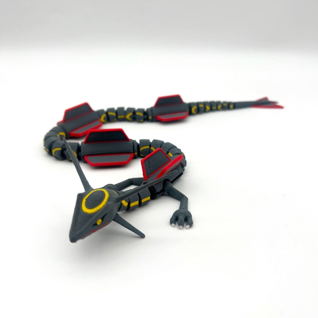 #0384 Shiny Rayquaza Hareketli Pokemon Figürü (Standsız)