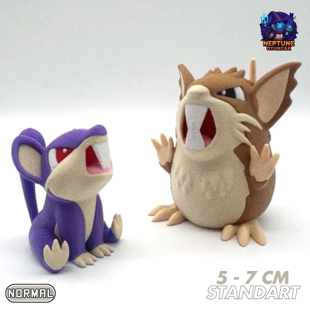 #0019 Rattata, Raticate Pokemon Gelişim Seti