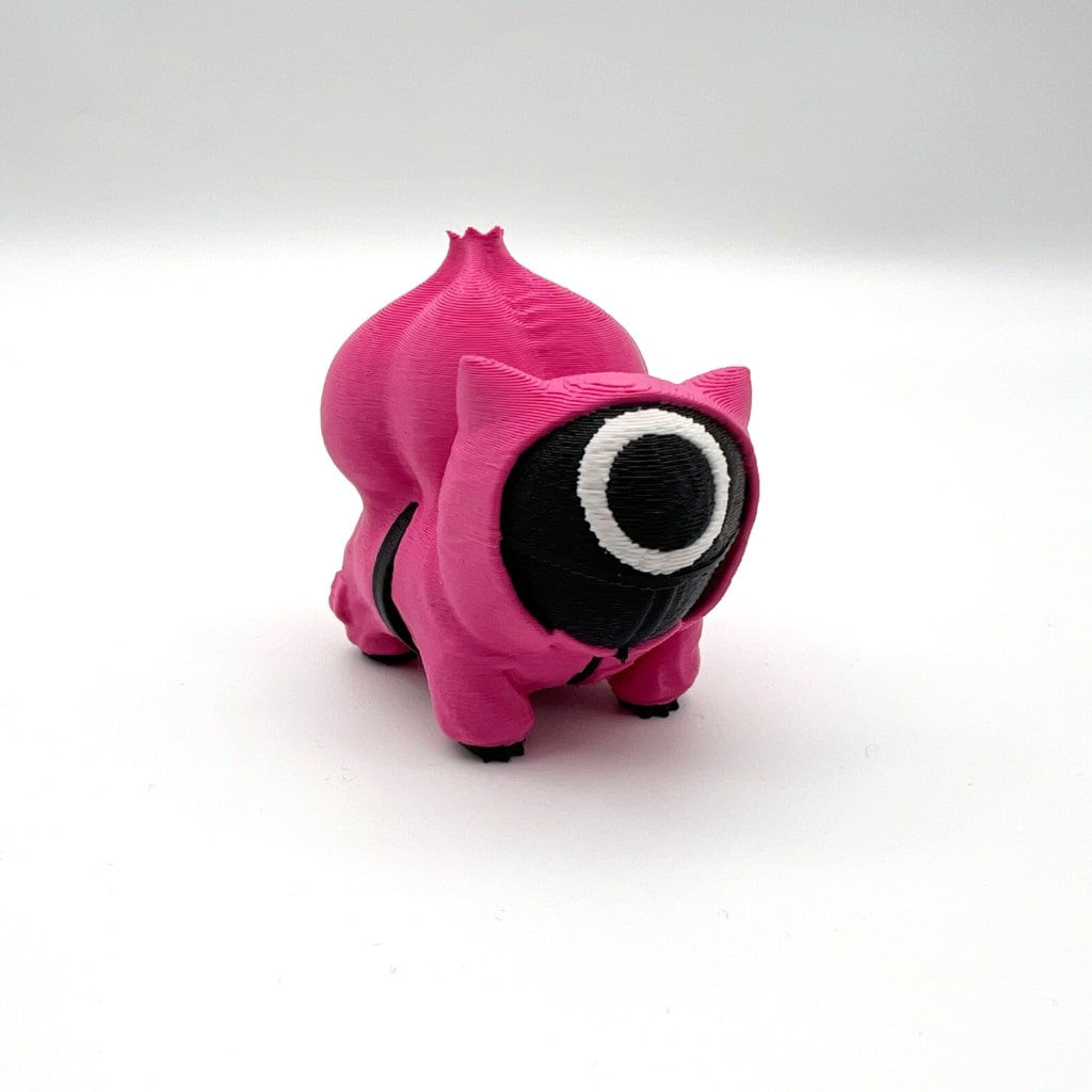 #0001 Squid Game Bulbasaur Pokemon Figürü