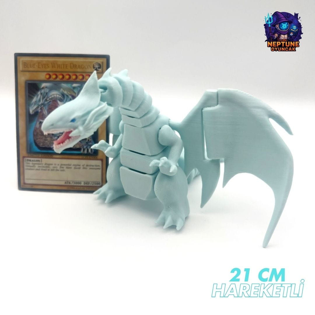 Blue Eyes White Dragon - Mavi Gözlü Beyaz Ejder Hareketli Figürü (Yu-Gi-Oh!)