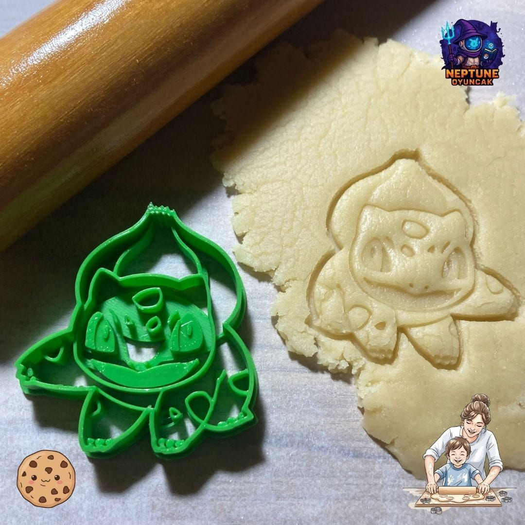 Bulbasaur Pokemon Kurabiye Kalıbı