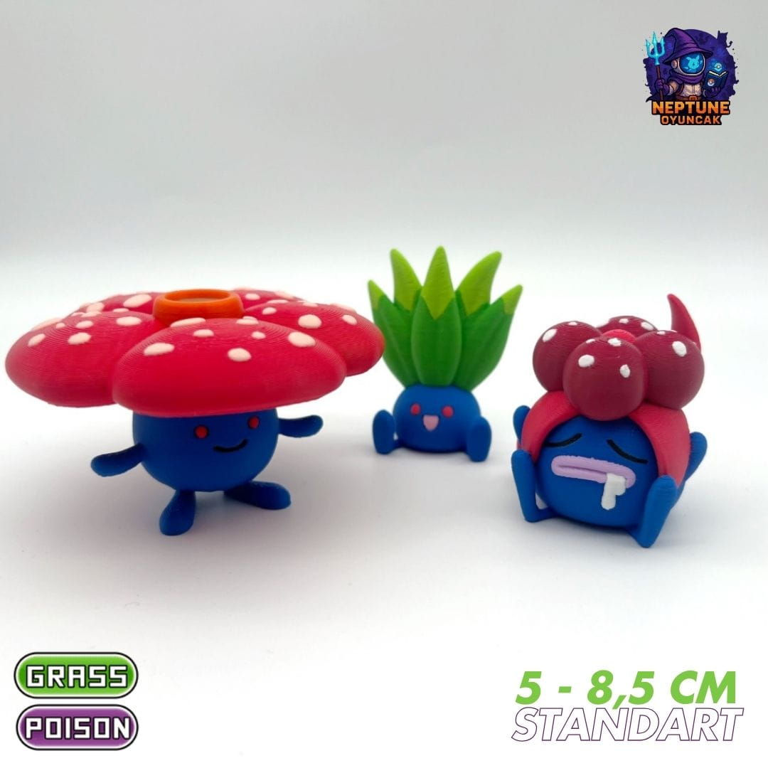 #0043 Oddish, Gloom, Vileplume Pokemon Gelişim Seti