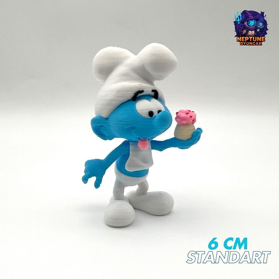 Küçük resim: Aşçı / Obur Şirin Figürü (Şirinler - The Smurfs)
