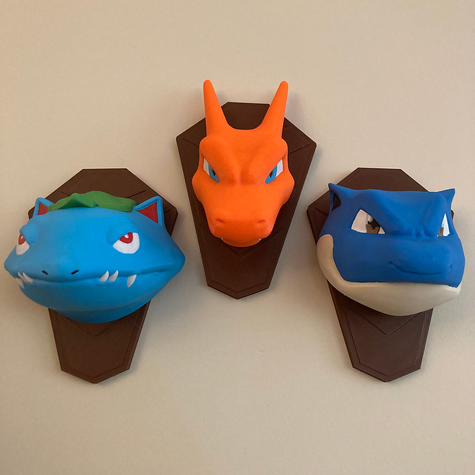 Küçük resim: Venusaur, Charizard, Blastoise Pokemon Duvar Süsü Dekorasyon Seti