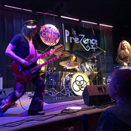 The Prezence "Blows the Back Wall" at the Towne Crier Cafe