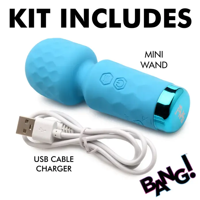 Thumbnail: 10X Mini Silicone Wand - Blue_AH205-Blue