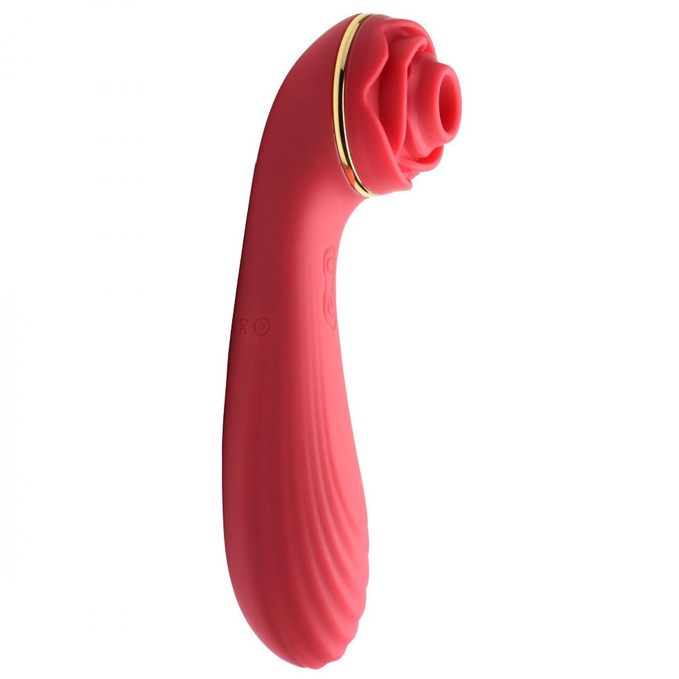 Thumbnail: Passion Petals 10X Silicone Suction Rose Vibrator - Red