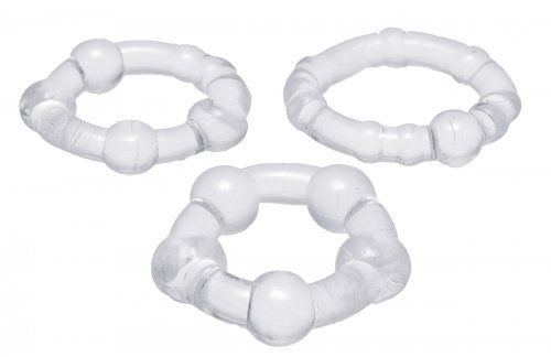 Penis Rings - Set of 3 TPR- Clear