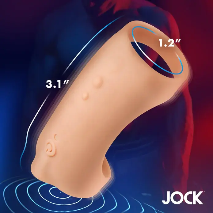 Thumbnail: Vibrating Silicone Penis Sleeve - Light_CN1007-Light
