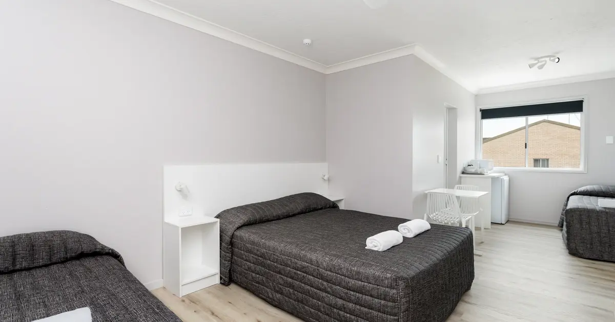 Quad room sleeps 4 from $185 per night — Burleigh Gold Coast Motel.