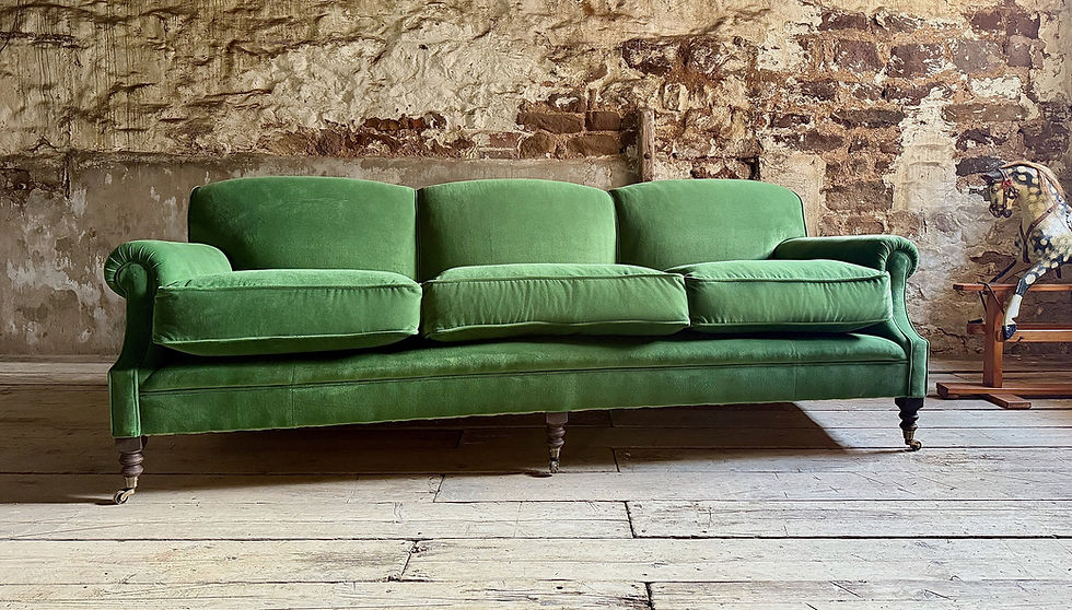 Thumbnail: THREE SEAT RUSHTON SOFA IN HOLLY VELVET