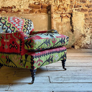 Woodsmoor Armchair in Anatolian Kilim 