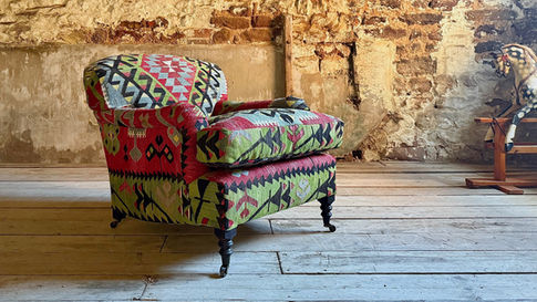 Woodsmoor Armchair in Anatolian Kilim 