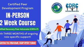 Monday, April 22 - Certified Peer Development Program (CRPA-P)