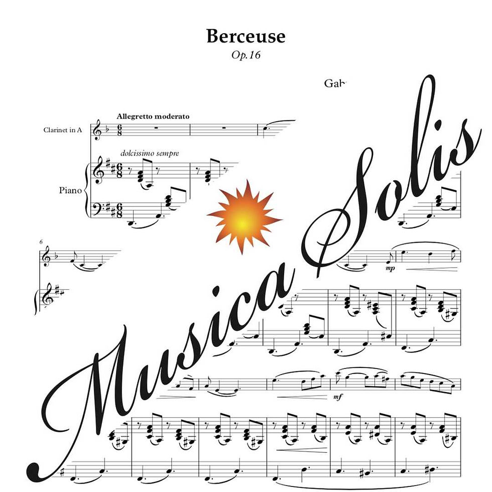 Thumbnail: Gabriel Fauré Berceuse, Op.16 Piano Score