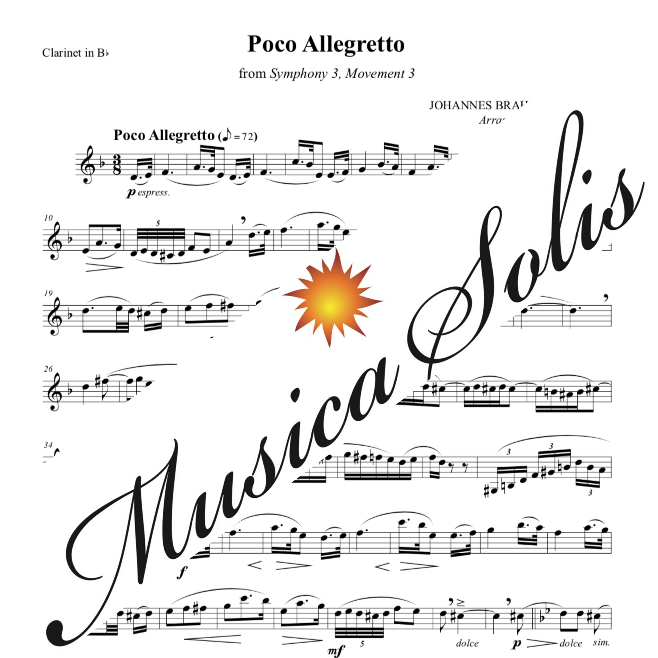 Brahms: Poco Allegretto from Symphony No. 3 (Arr. Lee)