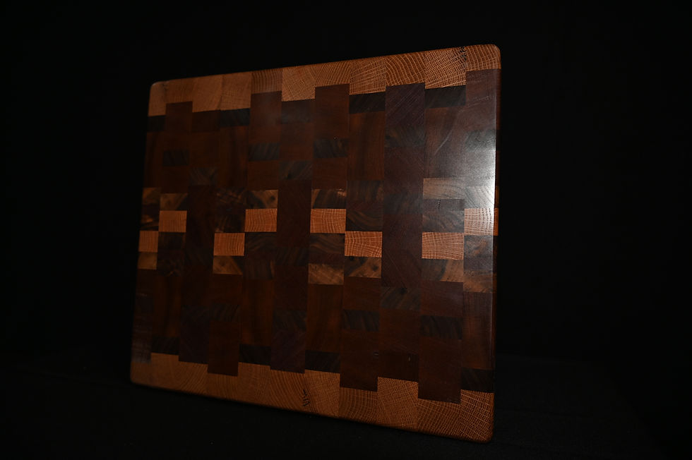 Thumbnail: Mixed End Grain Woods Serving Board