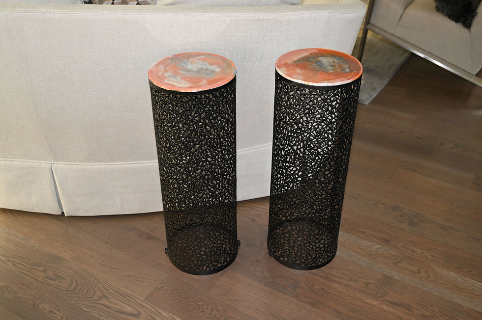 Thumbnail: Cylinder Side Stand: Metal & Epoxy