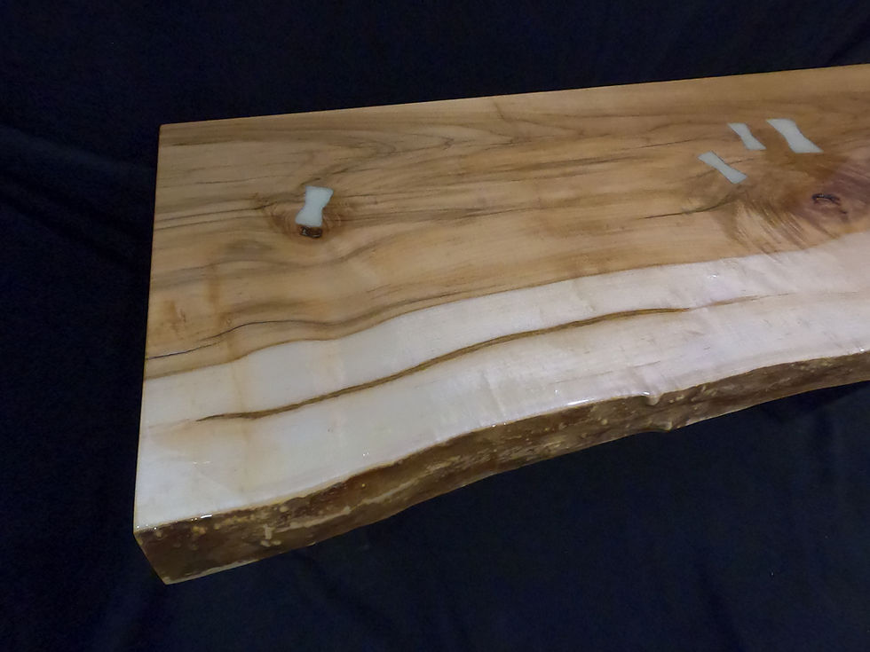 Thumbnail: Live Edge Maple and Epoxy Finish Bench