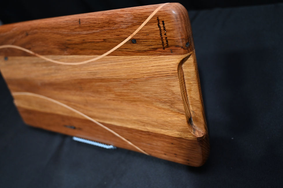 Thumbnail: Serving Board: Reclaimed Oak with Maple Inlay
