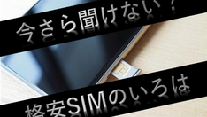 今さら聞けない?格安SIMのいろは