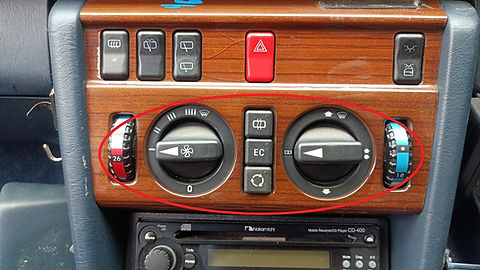 W124　A/Cコントロールパネル A/C Control Panel Mercedes Benz 300TE 1989 E-124090 (W124