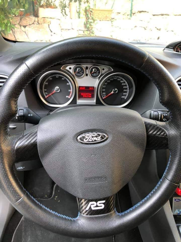 Carbon fiber Focus mk2/2.5 steering wheel thumb insert