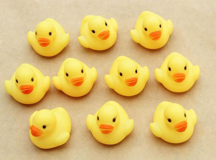 Thumbnail: NEW One Dozen (12) Rubber Duck Ducky Duckie Baby Shower Birthday Party Favors